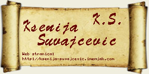 Ksenija Suvajčević vizit kartica